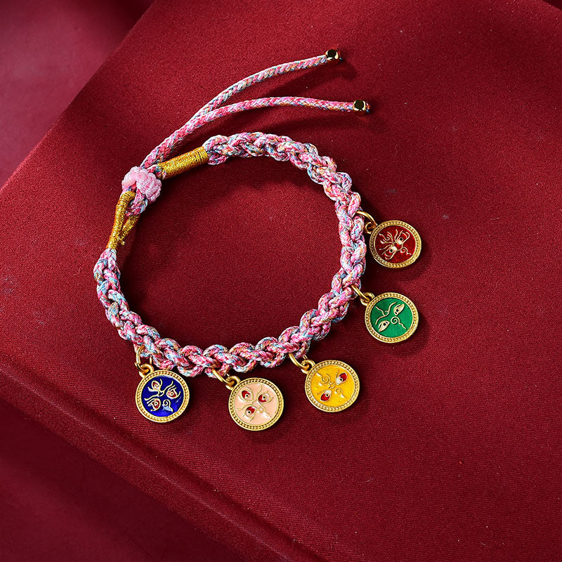 Pulsera Tibetana Trenzada de la Fortuna – Amuleto de Prosperidad