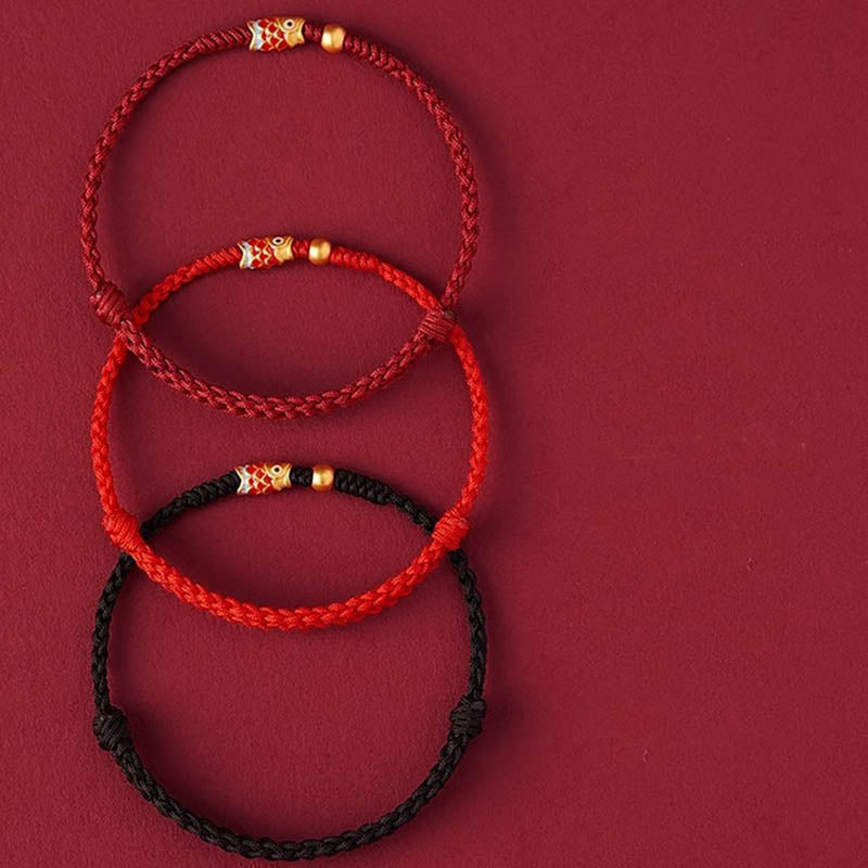 Pulsera Koi de Plata 925 con Hilo Rojo – Símbolo de Suerte