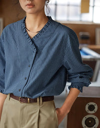 Camisa de Algodón y Lino para Mujer – Corte Relajado, Estilo Atemporal Primavera Verano