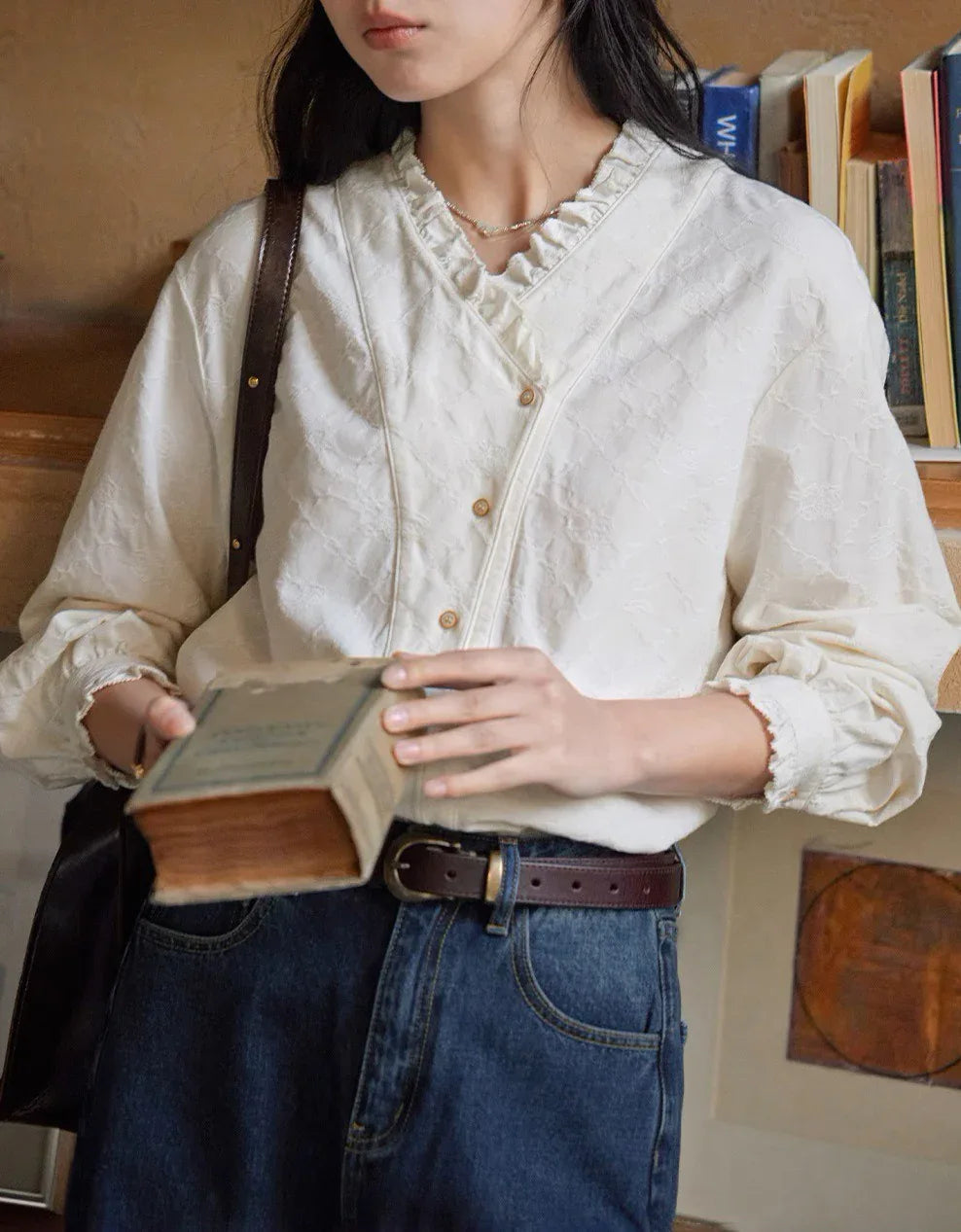 Camisa de Algodón y Lino para Mujer – Corte Relajado, Estilo Atemporal Primavera Verano