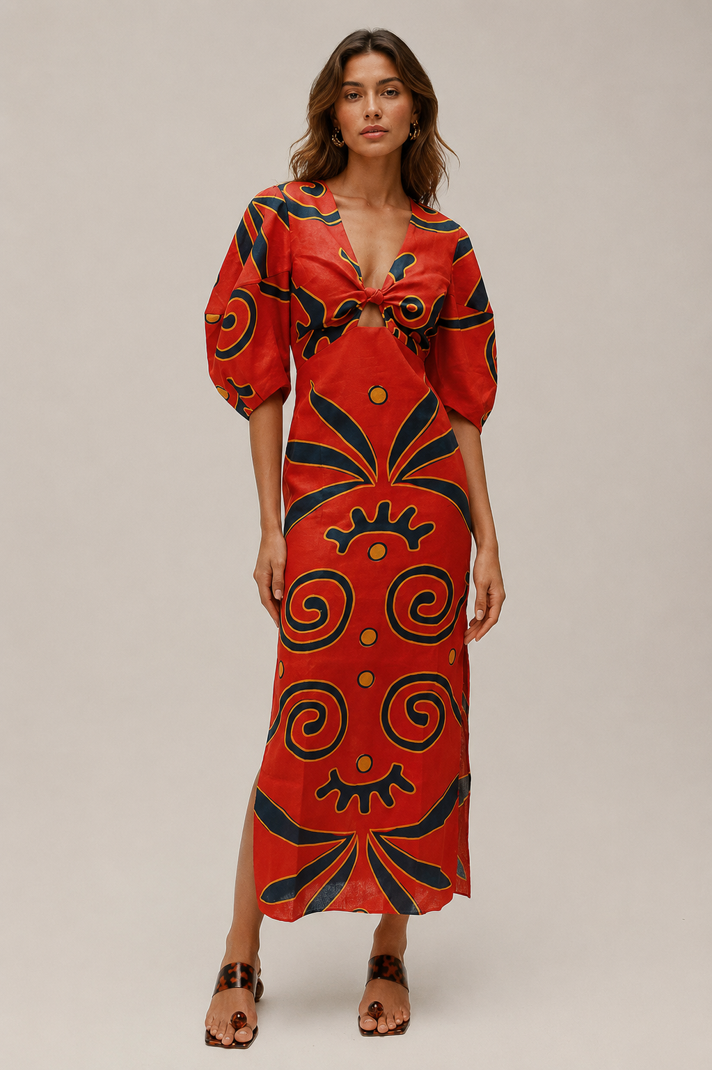 Summer Linen Tribal Dress