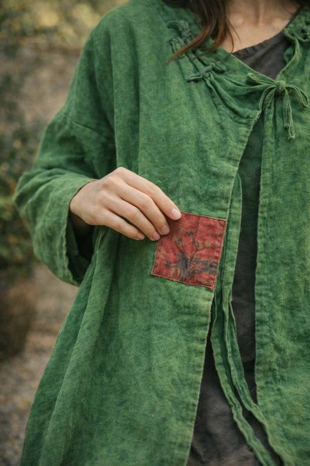 Chaqueta Kimono Larga de Lino 100% Rustic Flow