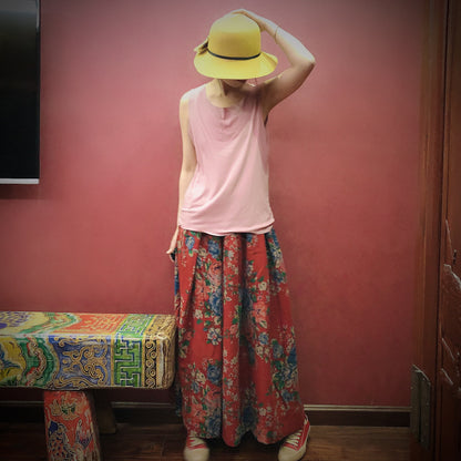 Vintage Bloom Midi Skirt
