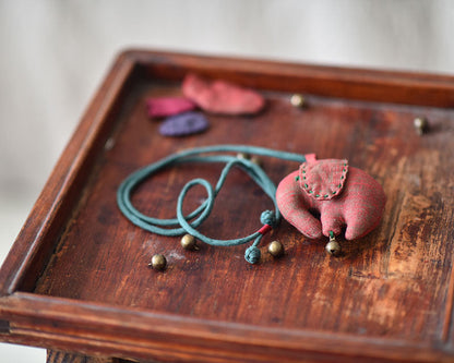 Vintage Elephant Charms Prosperity Necklace