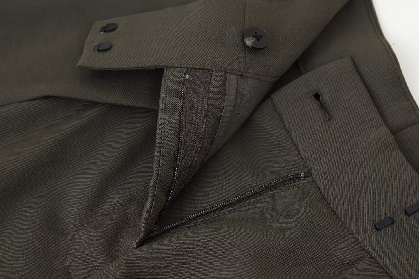 Vintage High-Waist Pleated Wide-Leg Trousers – Winter Loose Fit