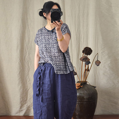 Bohemian Linen Loose Pants