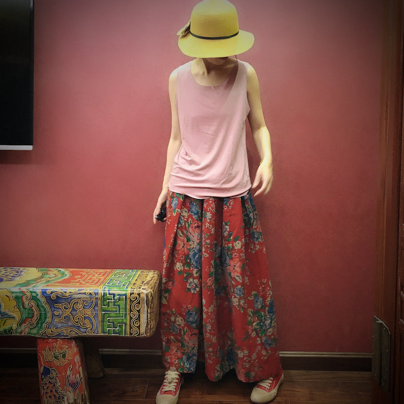 Falda midi Vintage Bloom