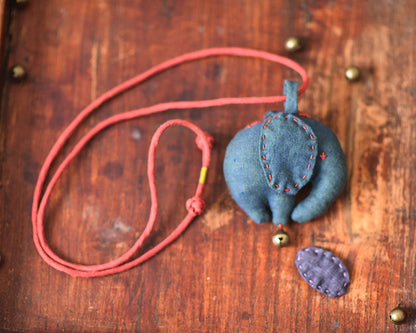 Vintage Elephant Charms Prosperity Necklace