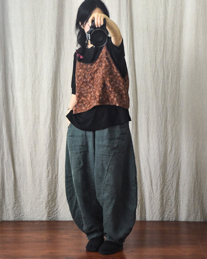 Vintage Bloom Strappy Crop Blouse