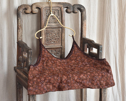 Vintage Bloom Strappy Crop Blouse