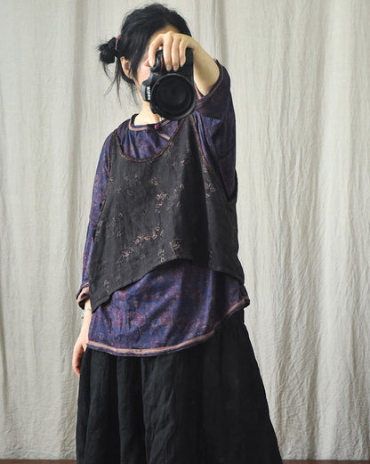 Vintage Bloom Strappy Crop Blouse