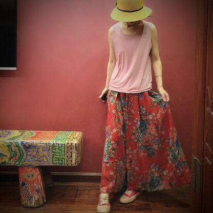 Vintage Bloom Midi Skirt