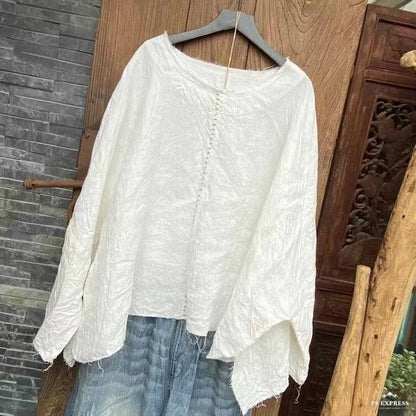 Dream Retro Cotton Linen Blouse