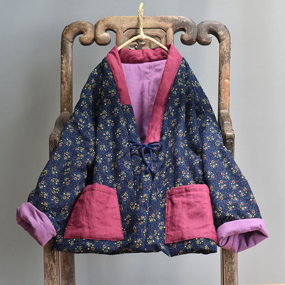Vintage Patchwork Quilted Floral Jacket