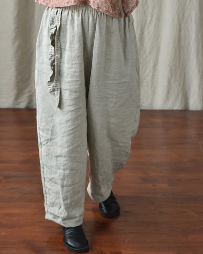 Bohemian Linen Loose Pants