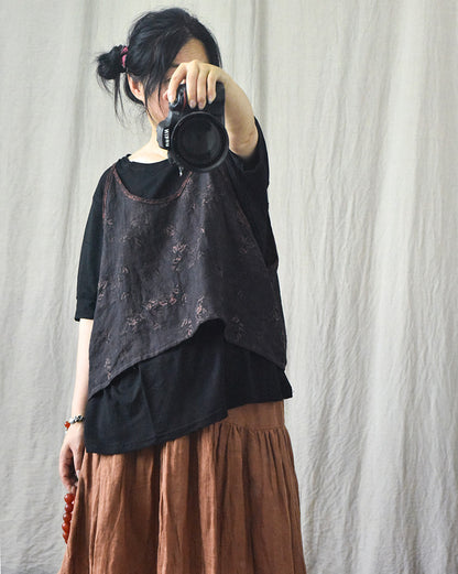 Vintage Bloom Strappy Crop Blouse