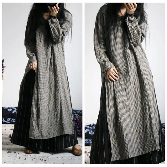 Checkered Vintage Black Tunic