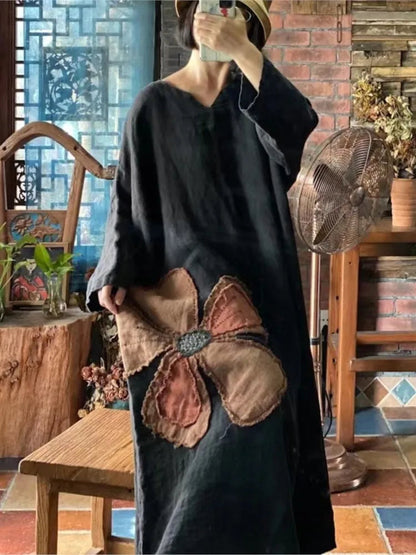 Vintage Patchwork Blossom Dress