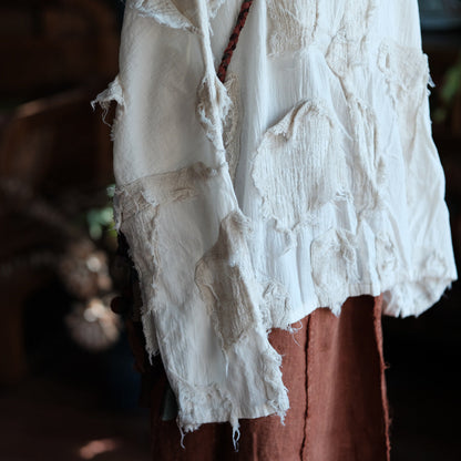 Vintage Ecru Patchwork Jacket
