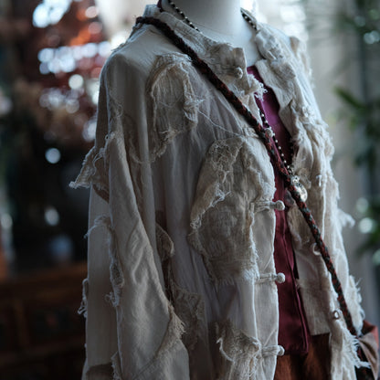 Vintage Ecru Patchwork Jacket