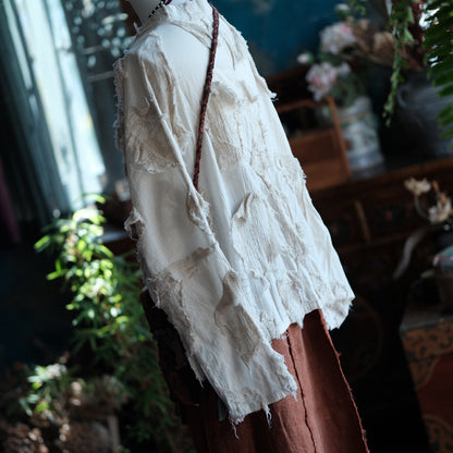 Vintage Ecru Patchwork Jacket