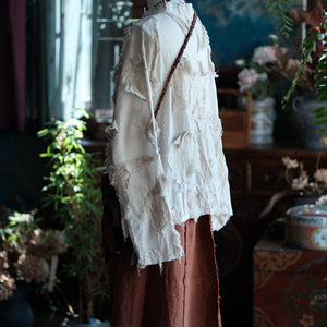Vintage Ecru Patchwork Jacket