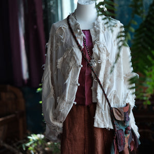 Vintage Ecru Patchwork Jacket