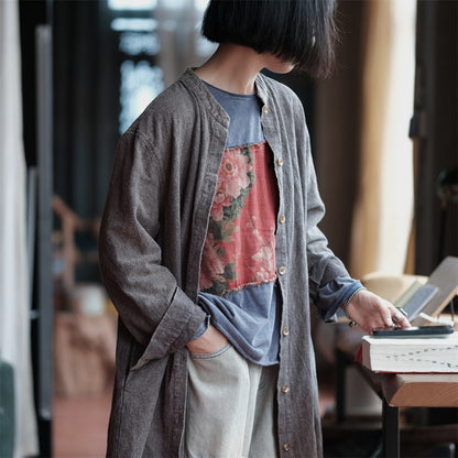Vintage Grace Cotton Linen Coat