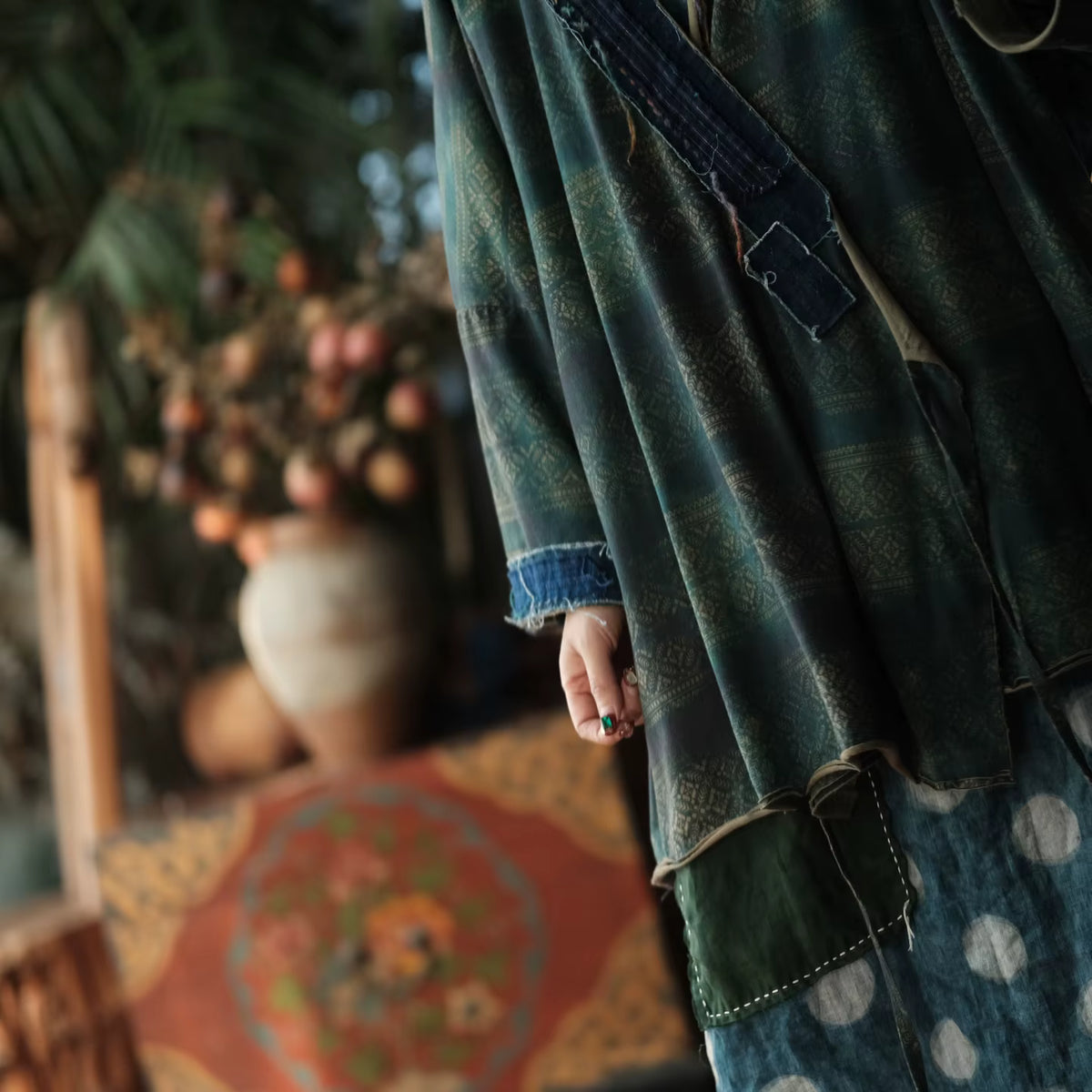 Aoi Vintage Floral Cotton Kimono