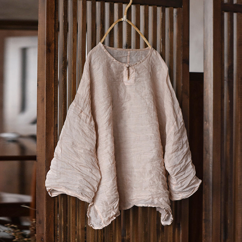 Vintage Mini Button Rami Blouse