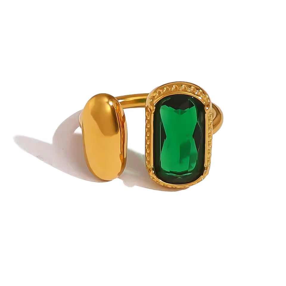 Bague vintage de luxe en zircon