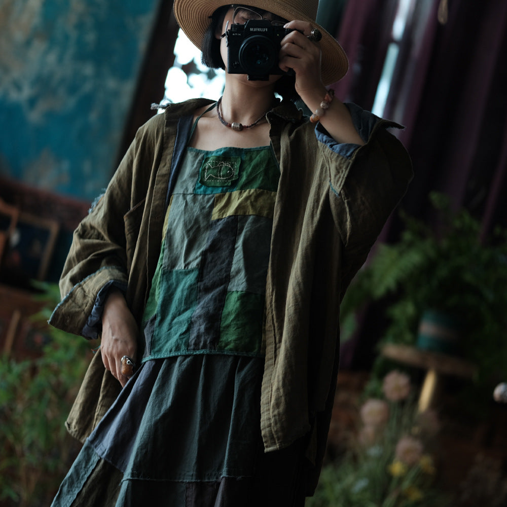 Olive Drift Cotton Shirt