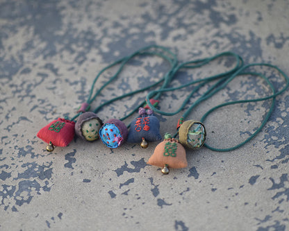 Vintage Pure Linen Handcrafted Necklace