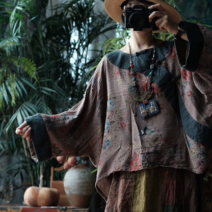 Dust Rose Batwing Cotton Top