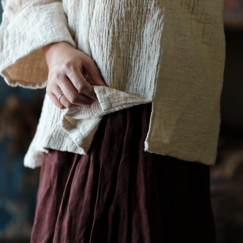 Vintage Embroidered Ramie Blouse