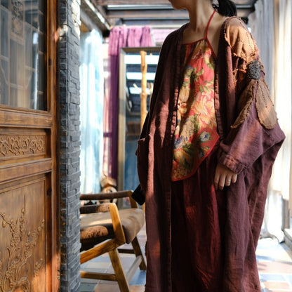 Vintage Patchwork Linen Dress
