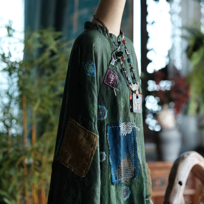 Willow Vintage Green Ramie Dress