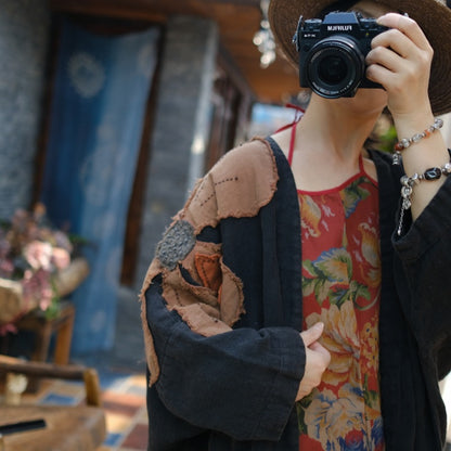 Vintage Patchwork Linen Dress