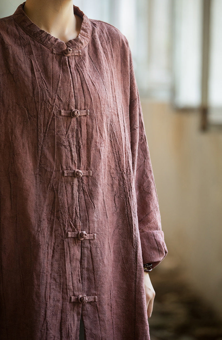 Vintage Harmony Linen Long Shirt