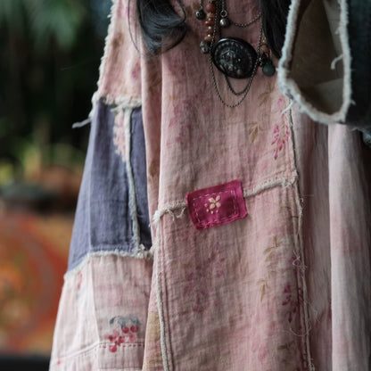 Sakura Vintage Patchwork Cotton Tunic Dress