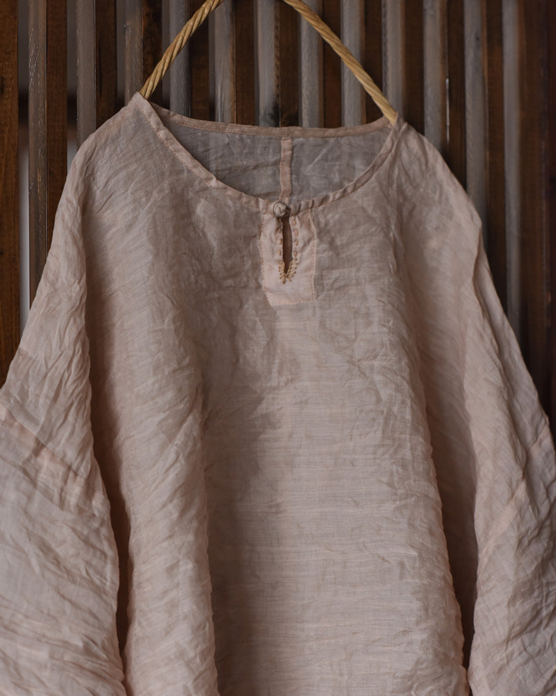 Vintage Mini Button Rami Blouse
