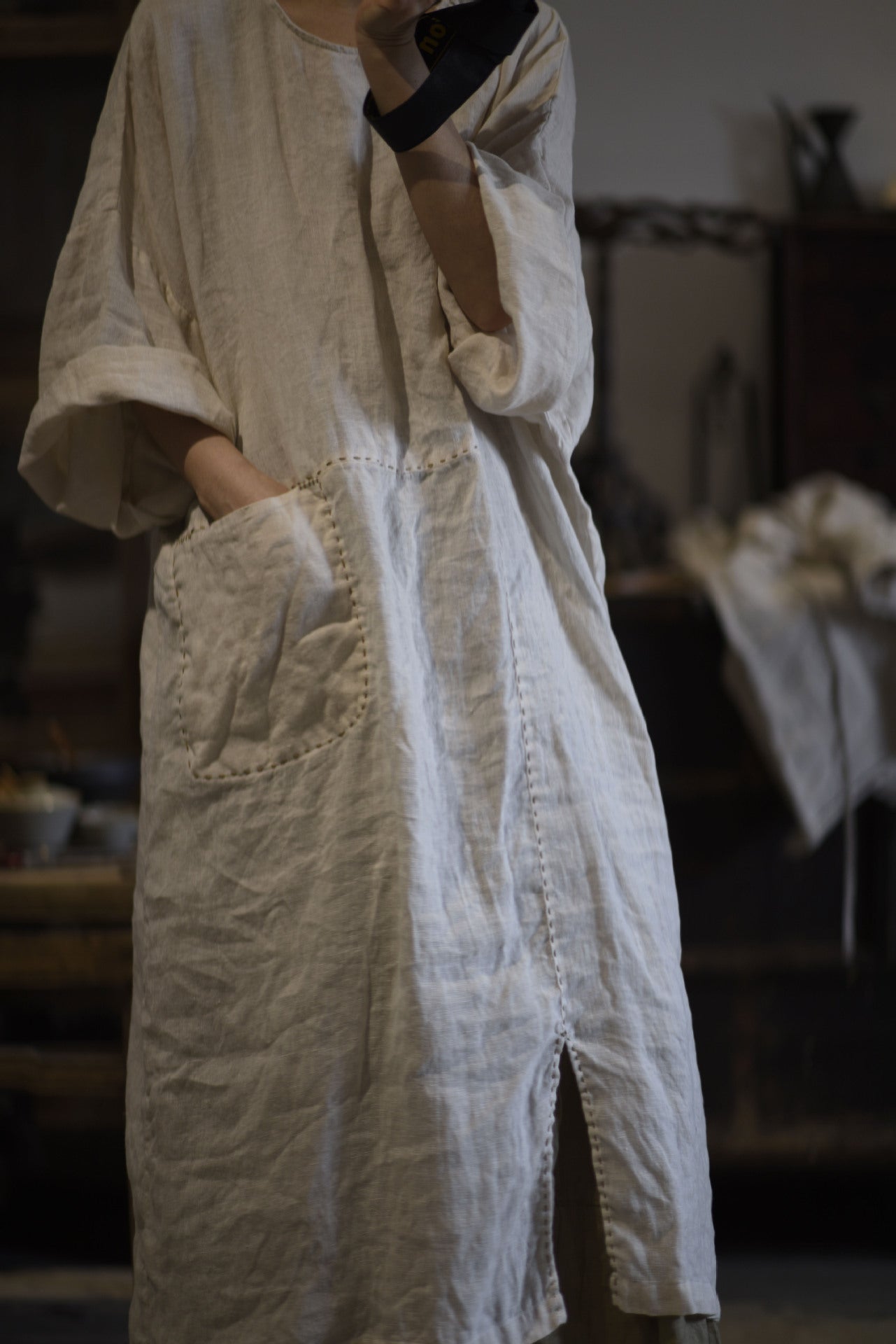 Washed Rami Oversized Tunic