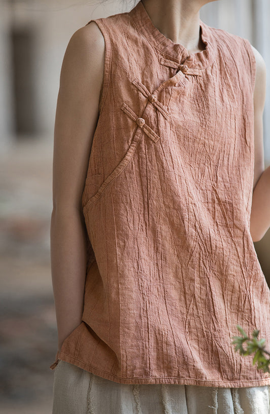 Vintage Cross Linen Blouse