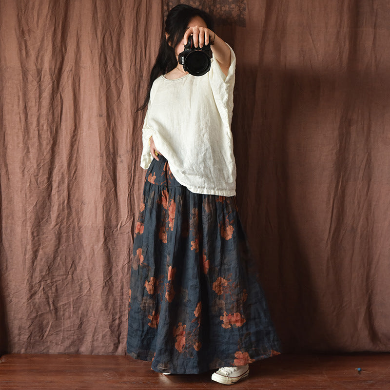 Vintage Bloom Maxi Skirt