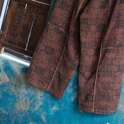 Vintage Floral Linen Pants