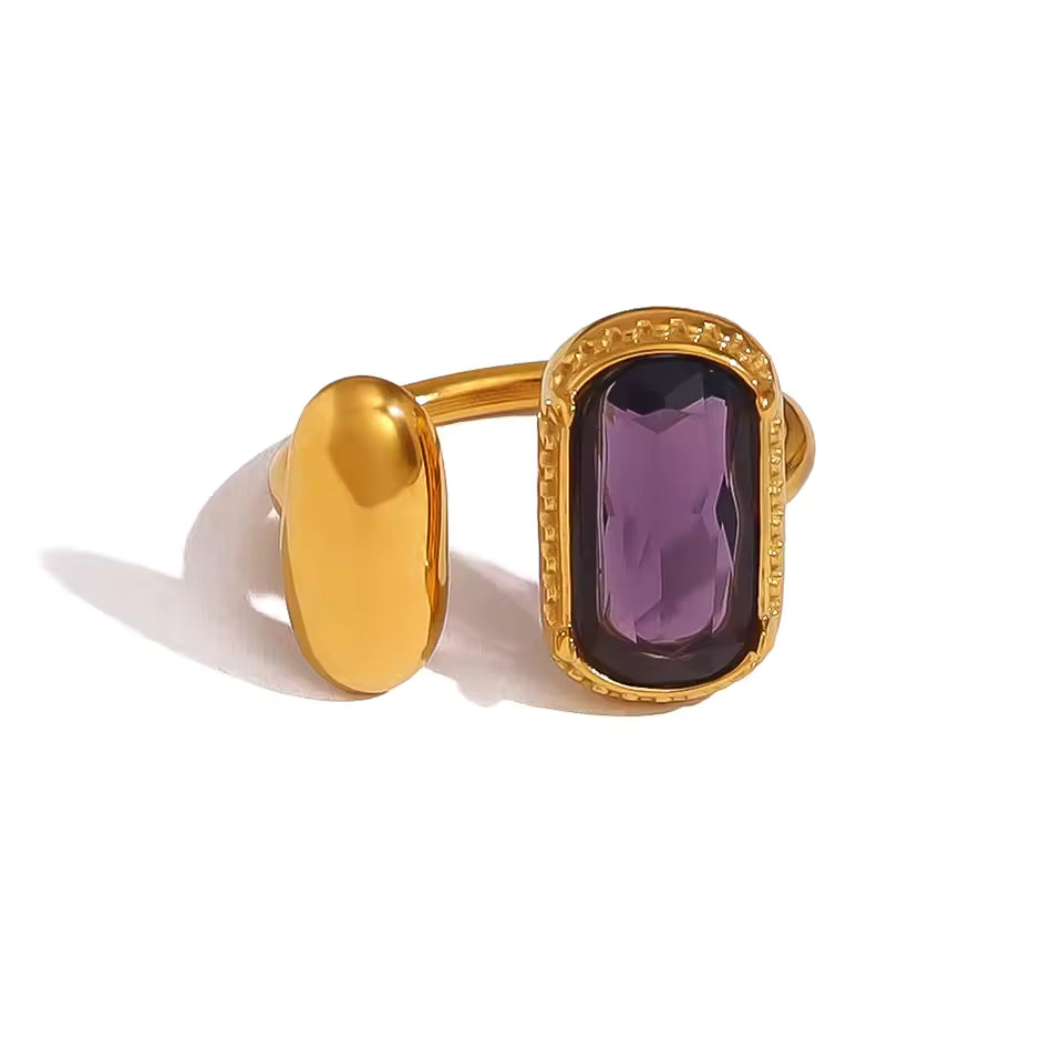 Bague vintage de luxe en zircon