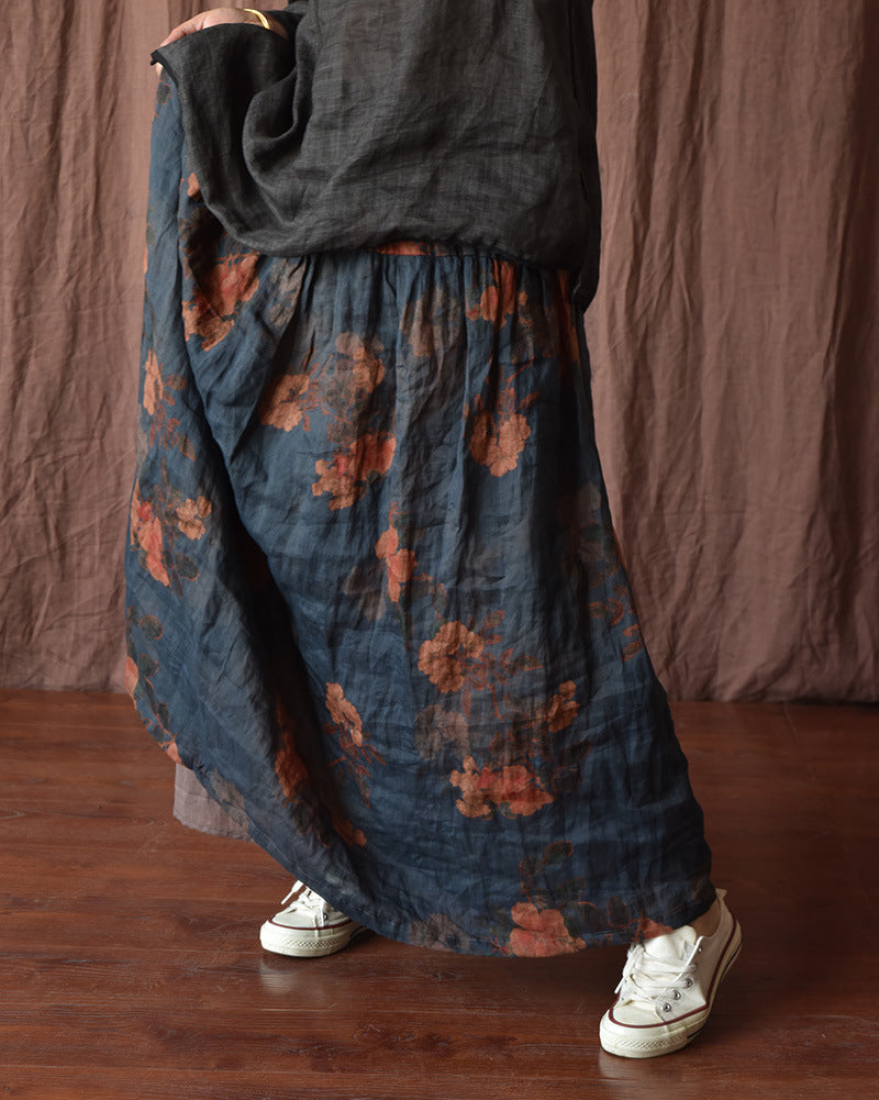 Vintage Bloom Maxi Skirt