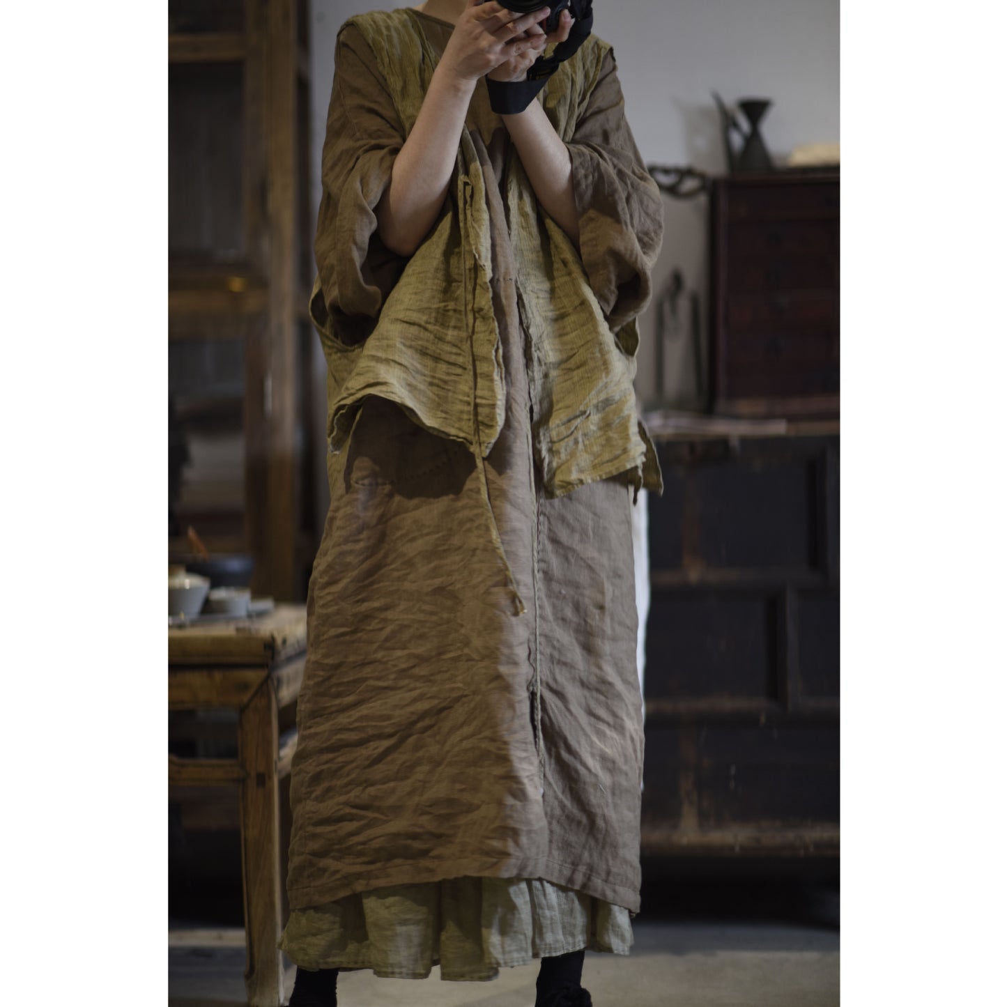 Washed Rami Oversized Tunic