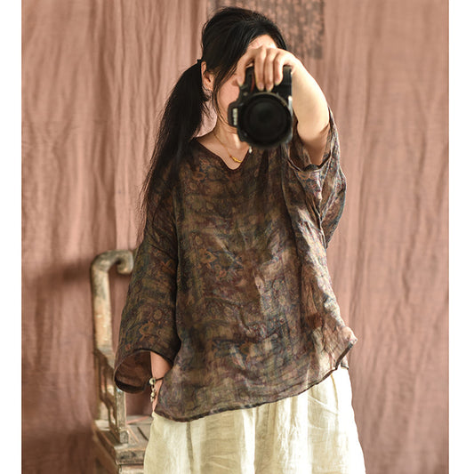 Vintage Mystic Flora Rami Blouse