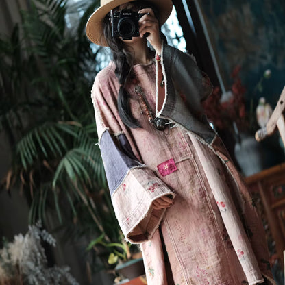 Sakura Vintage Patchwork Cotton Tunic Dress